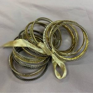 27 AMRITA Bangle Bracelets Silver and Gold Tones